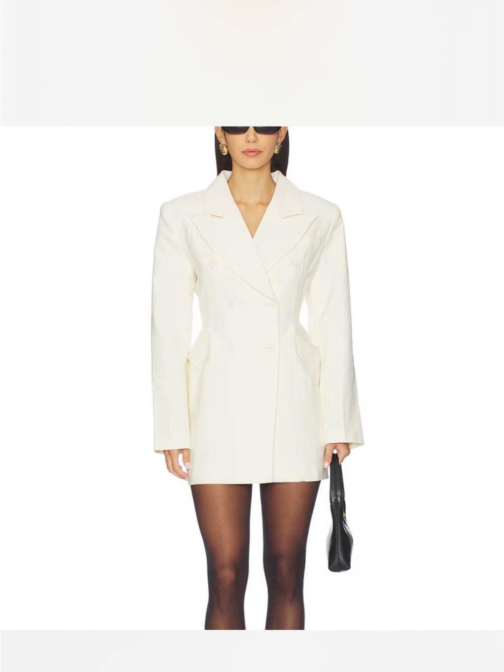 Lioness Ivory Double-Breasted Blazer Dress
